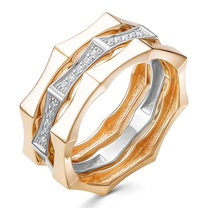 Кольцо, золото, бриллиант, 4128-110